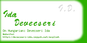 ida devecseri business card